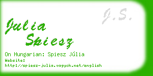 julia spiesz business card